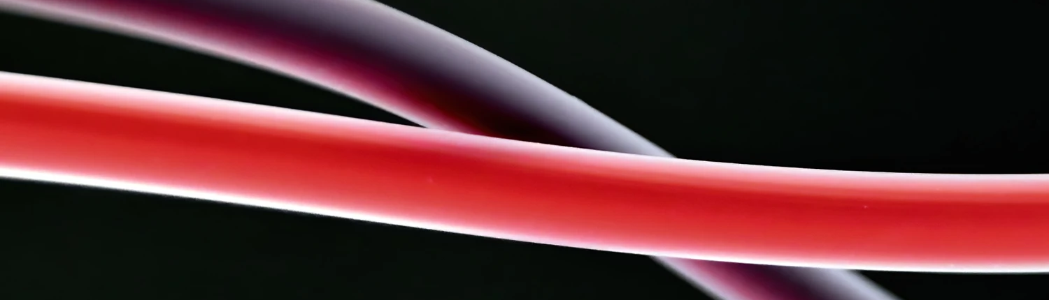 Bright red purified and ozone infused blood from the EBPP /F Device compared to blood coming out of the body.